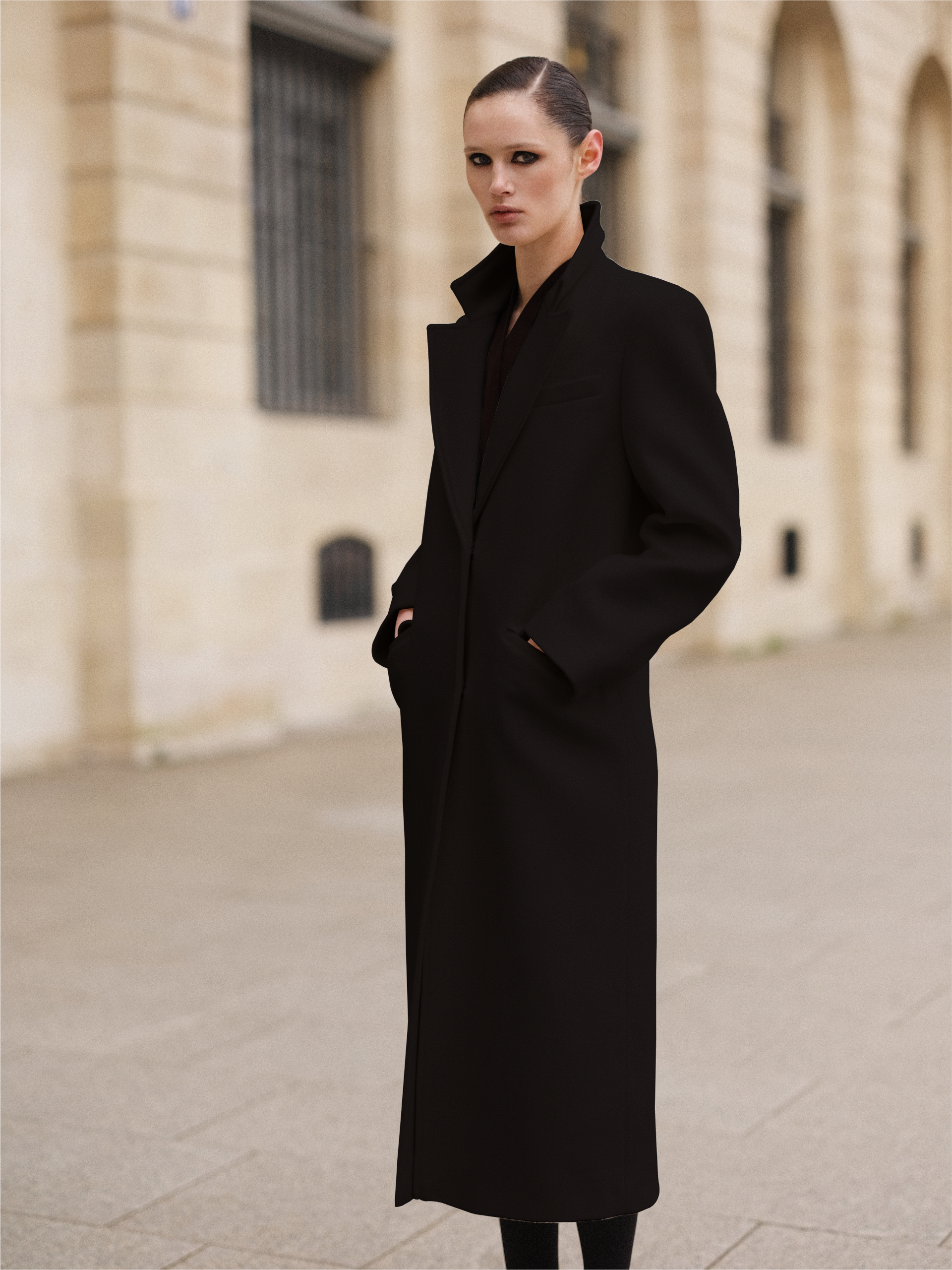 Пальто з вовни та кашемiру LE NOIR